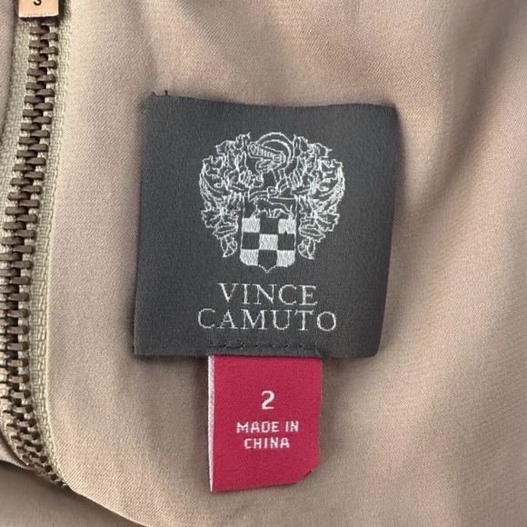 Vince Camuto Bronze Sequin Lined Stretch Sleeveless Sheath Dress Size 2 - Picture 9 of 9